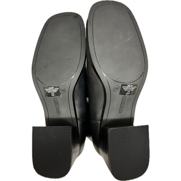 Nine West Leriv Block Heel Leather Boots - Picture 6 of 6